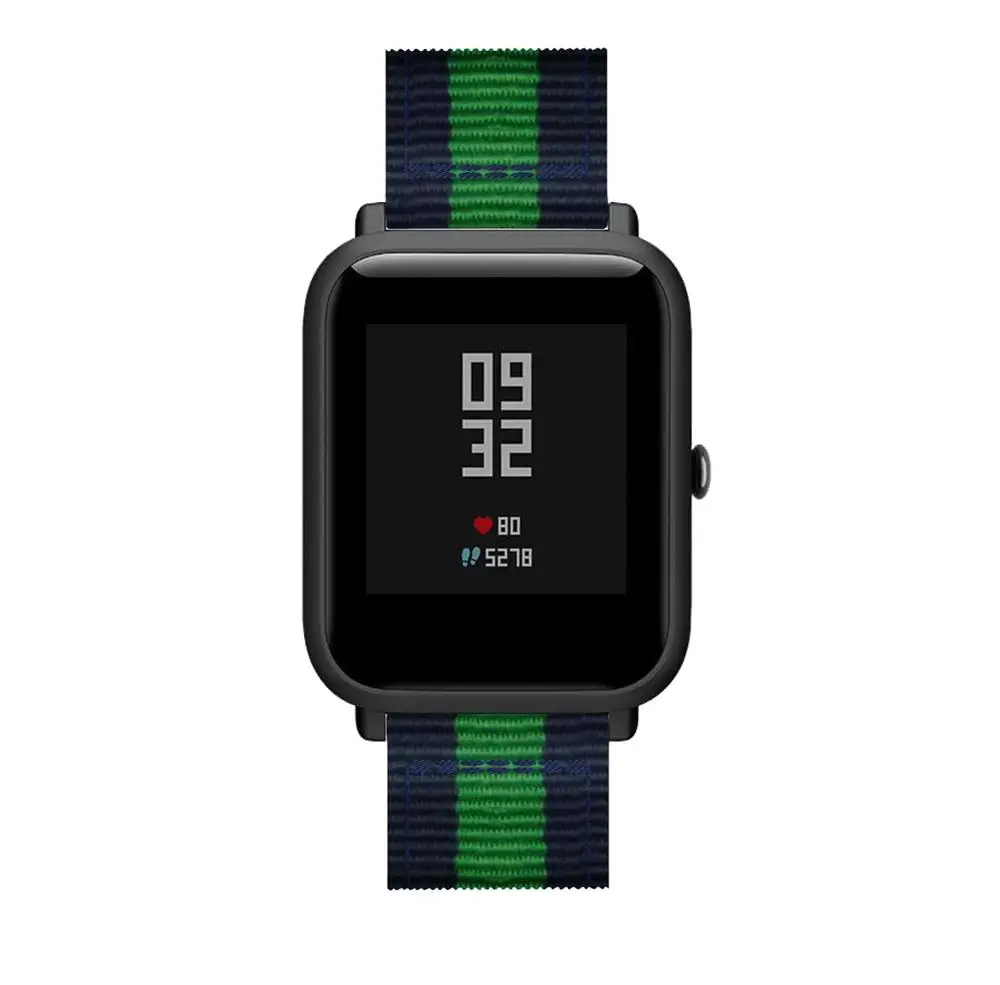 Нейлоновый ремешок для часов Amazfit Bip Youth для Xiaomi Huami Amazfit GTR 42 мм браслет для Huami Amazfit GTS ремешок на запястье - Цвет: E