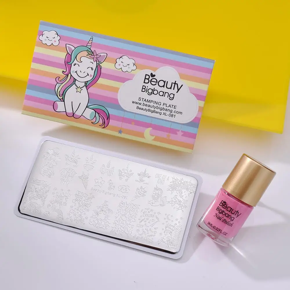 Beautybigbang 6*12 см пластины для штамповки ногтей облако звезда Милая лошадь узор из