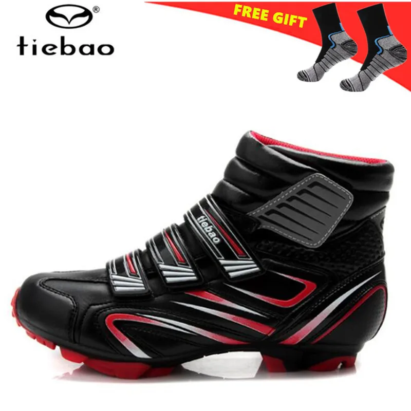 add a pair of socks Tiebao велосипедная обувь зима sapatilha ciclismo MTB Pro обувь для горного велосипеда самофиксирующаяся велосипедная Обувь Zapatillas Ciclismo - Цвет: add a pair of socks