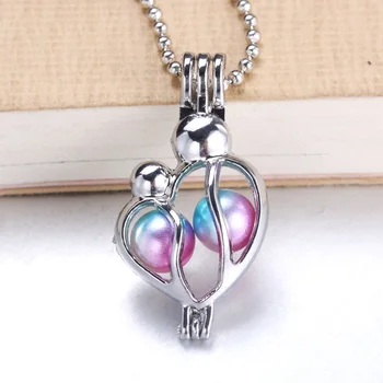 

5pcs Exquisite Pearl Cage Pendant Jewelry Making Bead Cage Locket Necklace Aroma Essential Oil Diffuser For Oyster Pearl