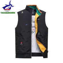 TACE& SHARK брендовый Топ Зимний деловой Повседневный жилет без рукавов с вышивкой акулы, мужская куртка, жилет, пальто для мужчин