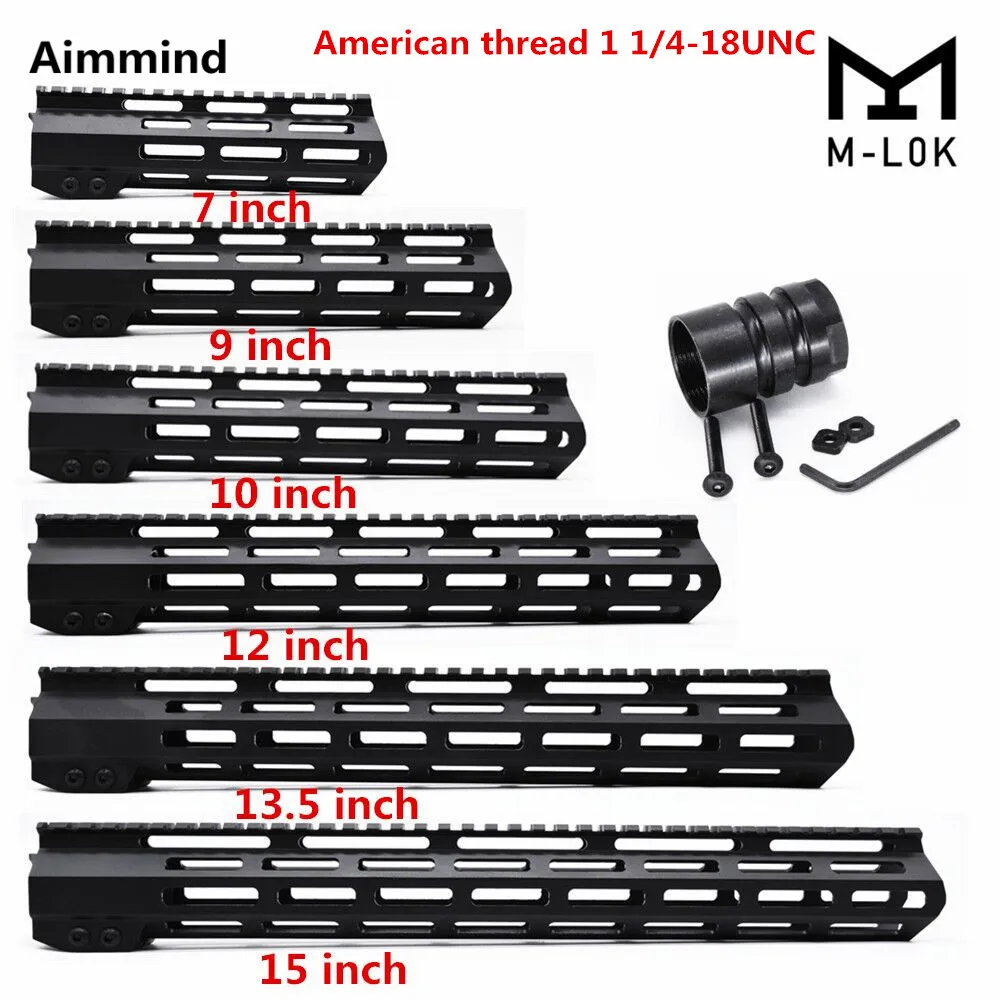 

7" 9" 10" 12" 13.5" 15" inch AR15 Free Float Keymod MLOK Handguard Picatinny Rail for Hunting Tactical M4 M16 Rifle Scope Mount