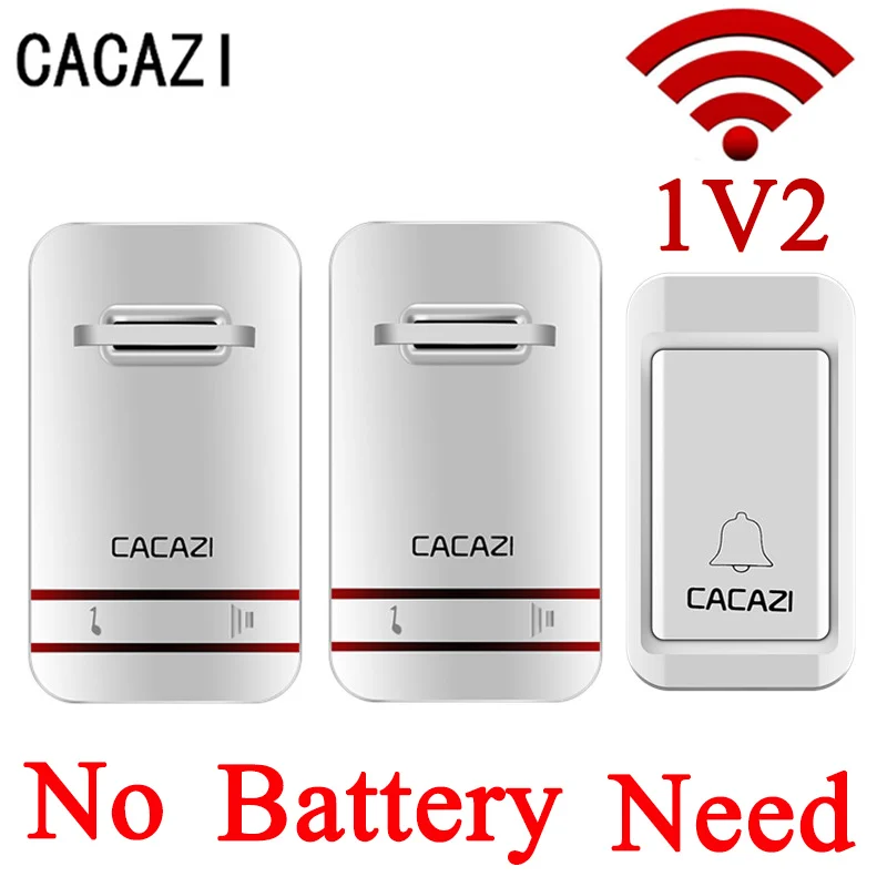 CACAZI White No Battery Need Wireless DoorBell Waterproof Smart Door Bell EU/US plug Cordless Ring Doorbells Remote AC 110V-220V CACAZI White No Battery Need Wireless DoorBell Waterproof Smart Door Bell EU/US plug Cordless Ring Doorbells Remote AC 110V-220V