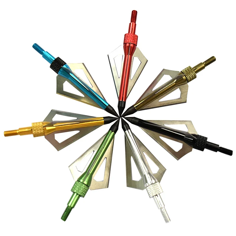 

12pcs 6 color Archery Arrow Broadhead Point Arrows Head for Hunting Beast Bow Archery Outdoor Sporting
