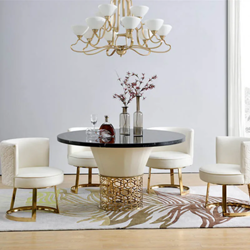 European Marble Solid Wood Dining Table Chair Combination Of Small Size Rectangular 6 Solid Wood Dining Table Dining Wood Combinercombine Solider Aliexpress