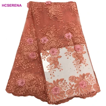 

New arrival french Decals lace embroidered tulle lace fabric.latest nigerian african lace fabric for party dress.5yards/lot