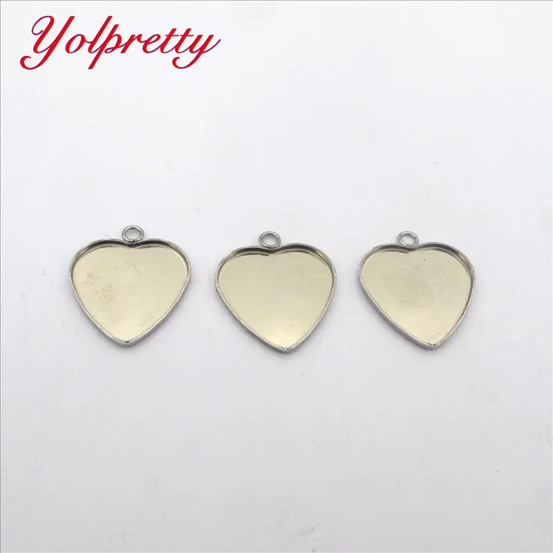 Yolprtty Новая мода оптом 10 шт. 20*20 мм Нержавеющая Сталь металлическое Персиковое