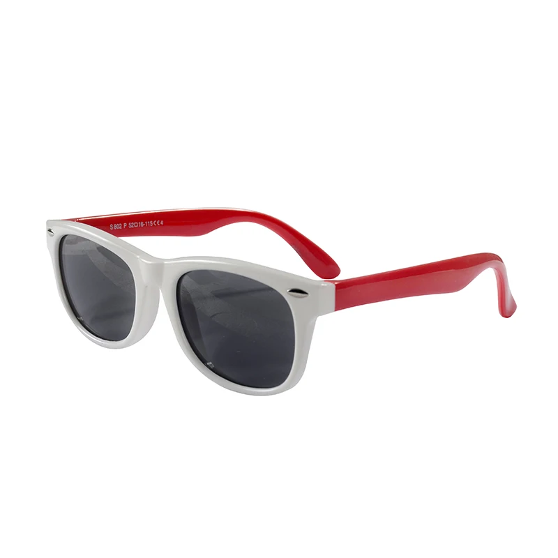 Детские поляризованные солнцезащитные очки дети мальчики девочки ультра-мягкие силиконовые очки Мода для безопасности ребенка солнцезащитные очки UV400 5s - Цвет линз: 802-11