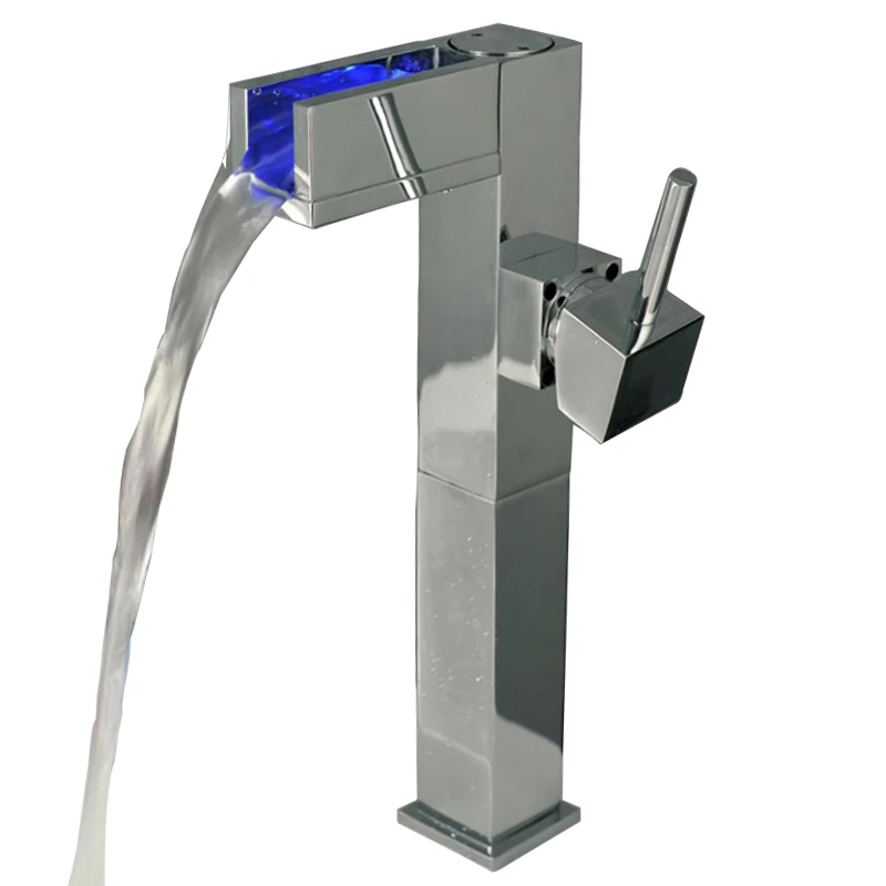 

Temperature Sensor 3 Color Led Faucet Water Tap Faucet Bathroom Basin Faucet Deck Mounted Faucet Mixer Tap Torneira L0321