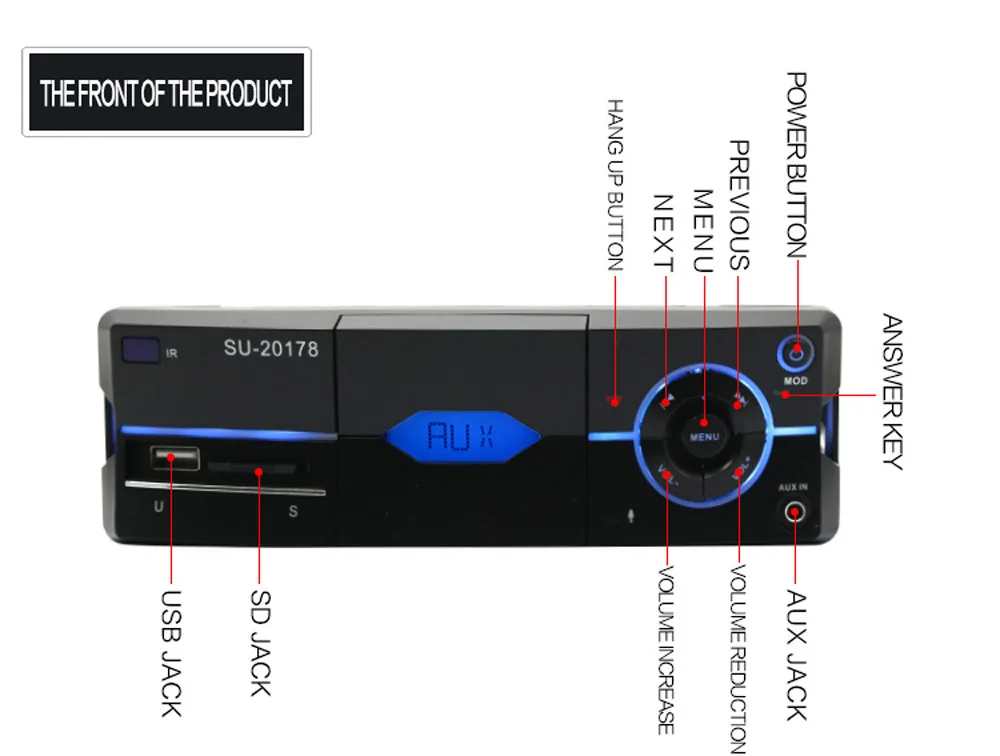 White1 Din автомагнитола аудио стерео MP3 автомобильный аудио плеер Bluetooth с камерой заднего вида дистанционное управление USB FM teypleri радио