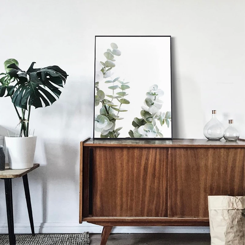 Watercolor Eucalyptus Canvas Painting Home Decor