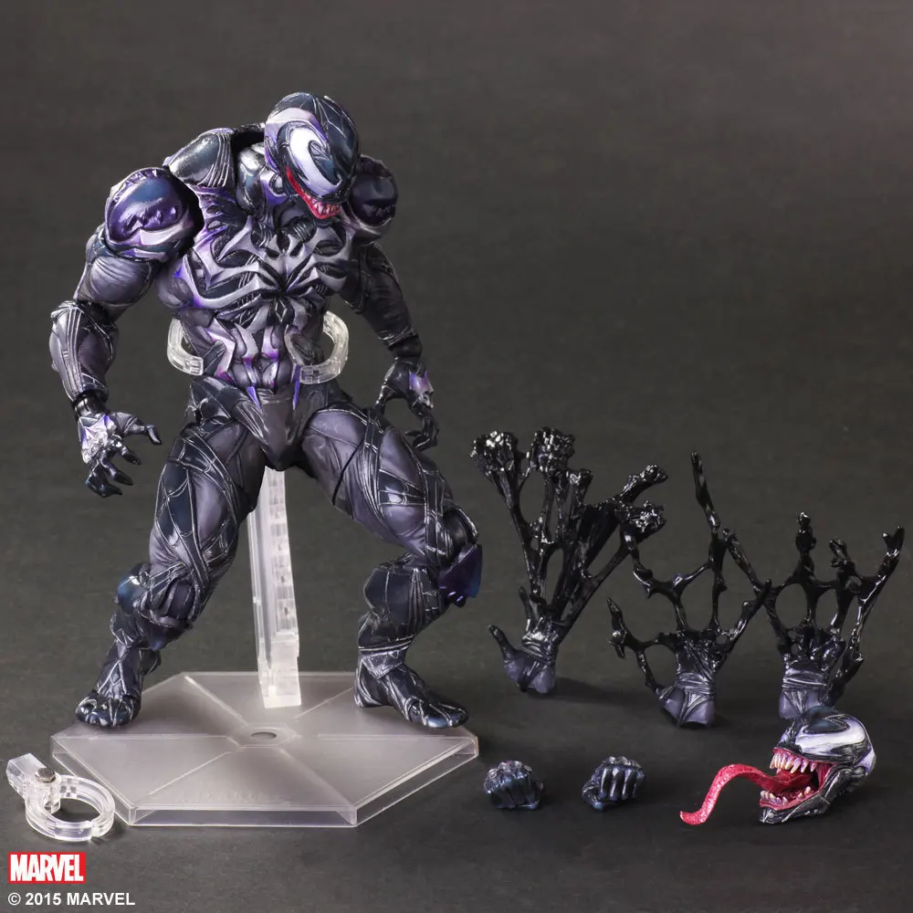 Marvel Comics PLAY ARTS 27 см чудо-яд фильм Человек-паук ПВХ Фигурки игрушки фильм 2019 Новинка подарки для детей