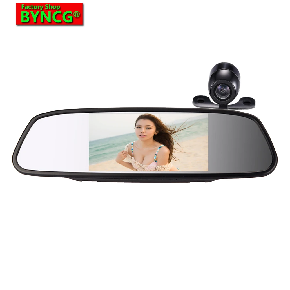 

BYNCG 5 inch Car Monitor Parking Assistance System Digital TFT LCD Mirror Auto Car Parking Monitor + Mini Car Rear view Camera