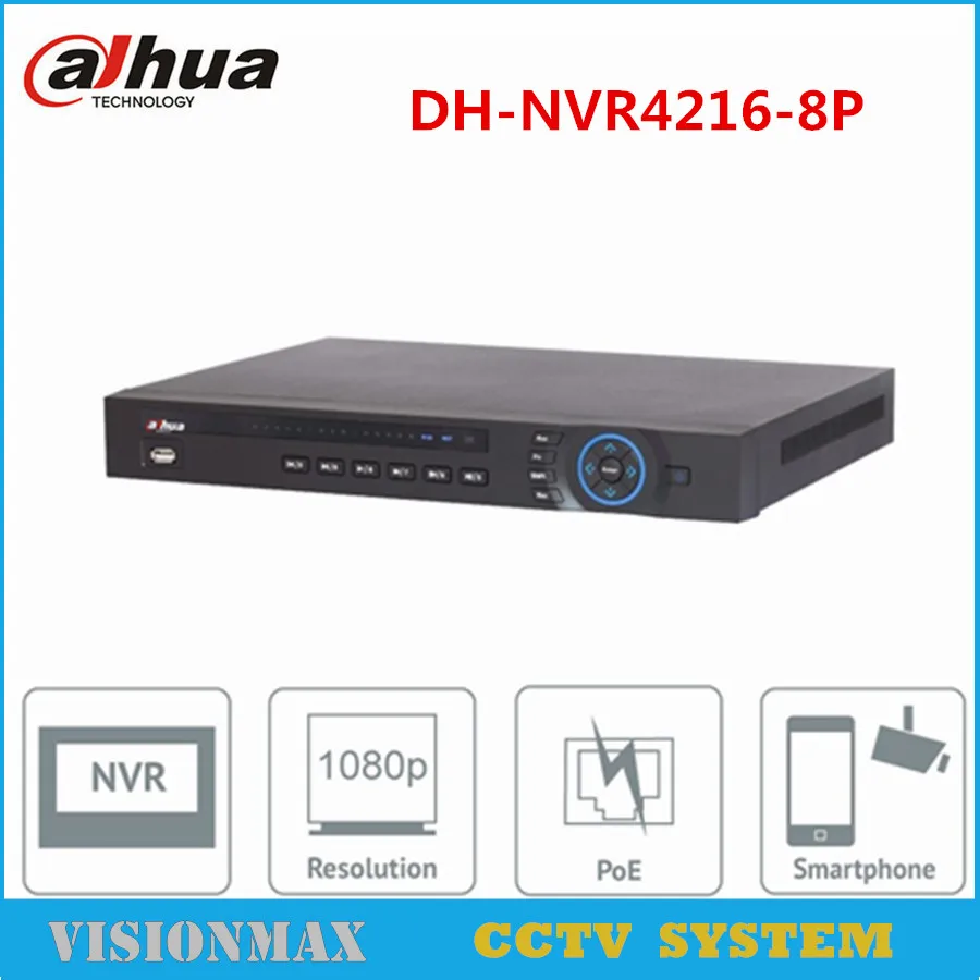 Dahua 16CH 8POE NVR NVR4216 8P Onvif 1U Two Way Talk HD Up to 5MP