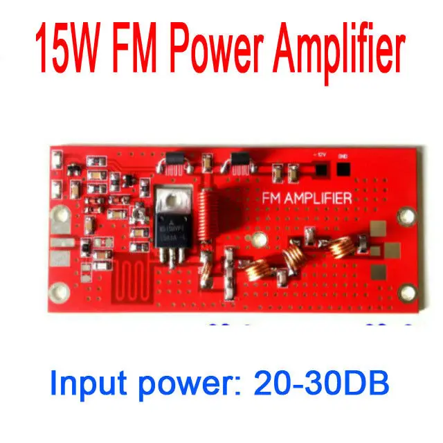 

15W RF Power Amplifier FM 76MHZ -108 MHZ FM POWER amplifier module Campus Rural broadcast radio DC 12V