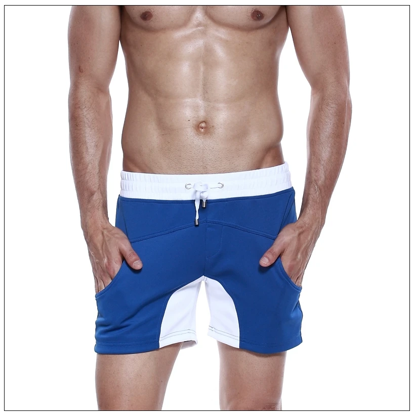 Mens Jogging Shorts Thick Gym Short Patchwork Sport Running Shorts Male