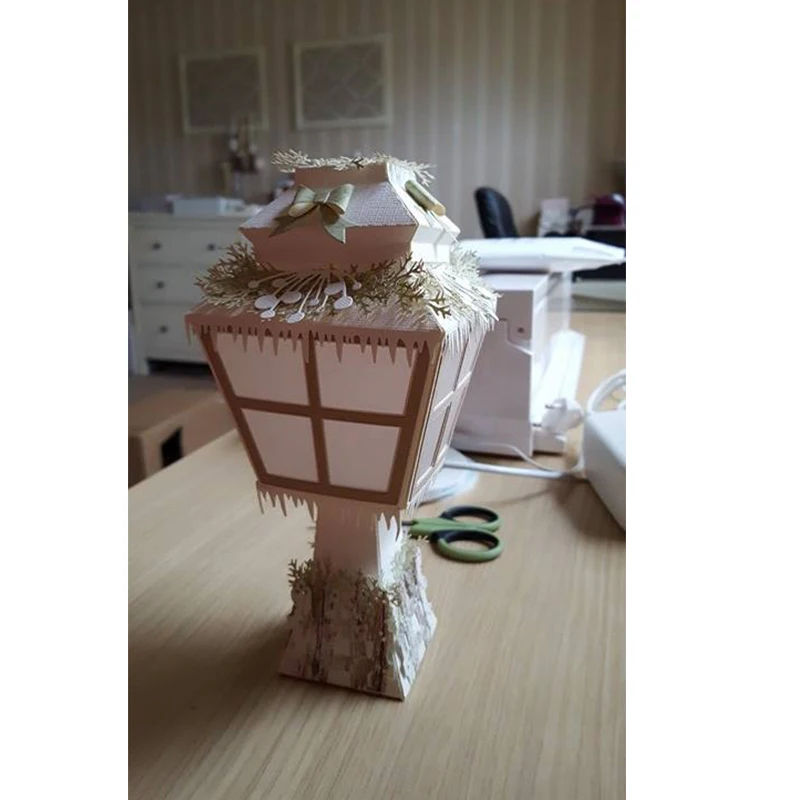 3D стоячий фонарь металлические режущие штампы трафареты для рукоделия