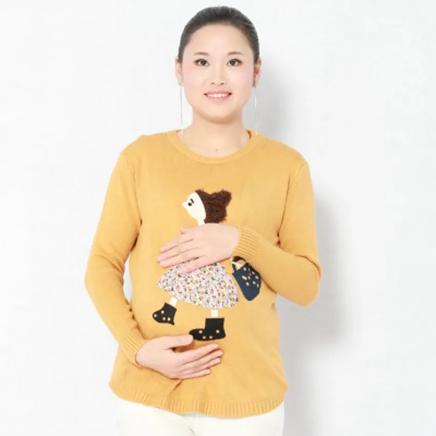 2018 New Pregnant Women Pregnant Sweater Women's Long Sweater Loose Winter Coat Maternity Sweater