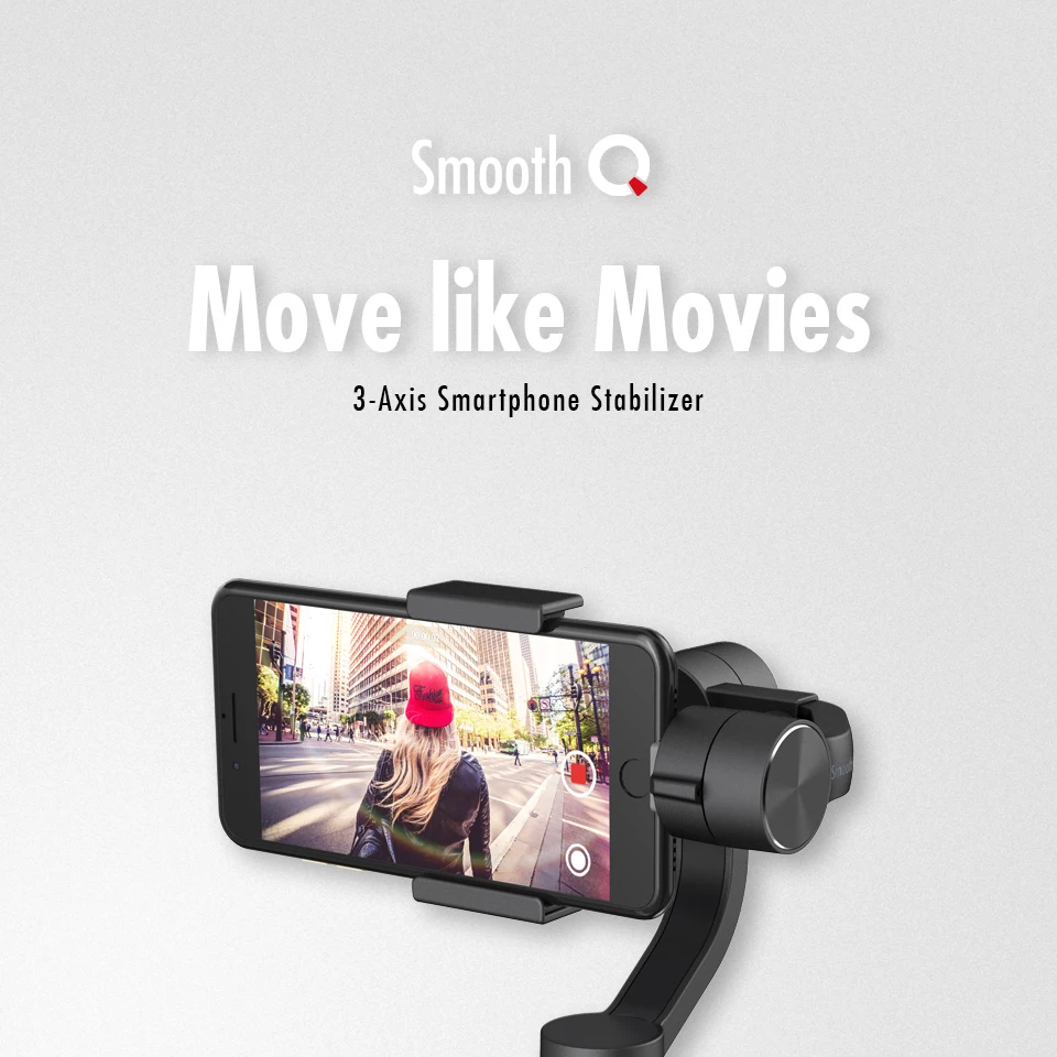 ZHIYUN Smooth Q 4 3-осевой стабилизатор для смартфона, для телефона, для iPhone 7 6s плюс S7 S6& Gopro 3/4/5 samsung S8 портативный монопод с шарнирным замком