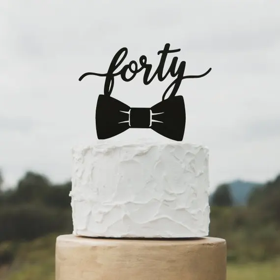 Custom Birthday Forty Cake Topper 40th Birthday Cake Topper for Men
