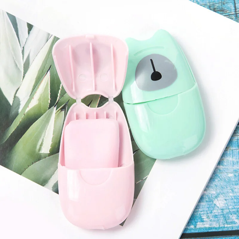 

Mini Paper Soap 50PCS/box Outdoor Travel Soap Paper Washing Hand Bath Clean Scented Slice Sheets Disposable Boxe Soap Portable