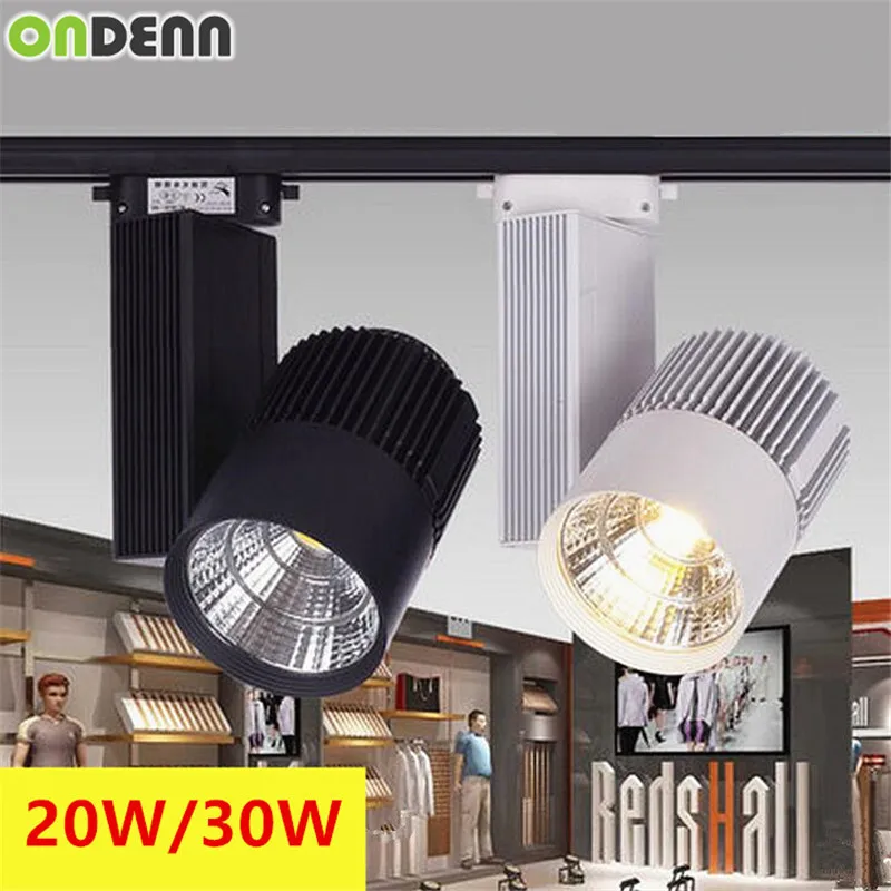 2 wires 30W LED COB LED Track Light 3000K 6000K 30W LED Rail Lamp AC85V