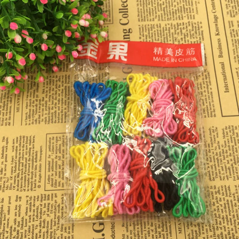 

Lot 100 Pcs Colorful Child Kids Hair Holders Cute Rainbow Rubber Bands Hair Elastics Accessories Tie Gum Accessory