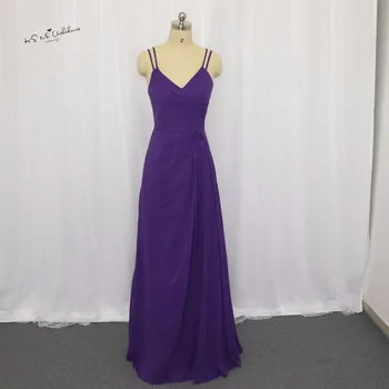 

Civil Purple Bridesmaid Dresses Long Chiffon African Prom Dresses Cheap Wedding Party Gowns Guest Dress 2017 Vestido Longo Festa