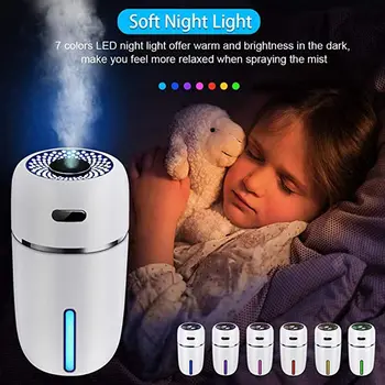 

200ml Ultrasonic Essential Oil Diffuser Aroma Aromatherapy Night Light Fine Fog Humidifier Household Room Decor Car Accessory