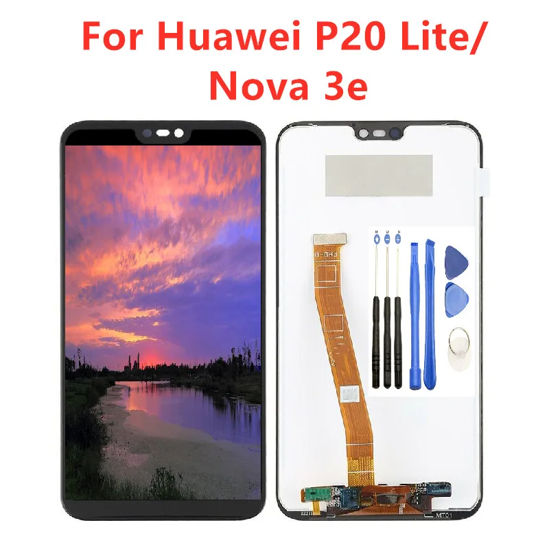 Для huawei P20 Lite ANE LX1 LX3 Nova 3e ЖК дисплей для + кодирующий преобразователь сенсорного