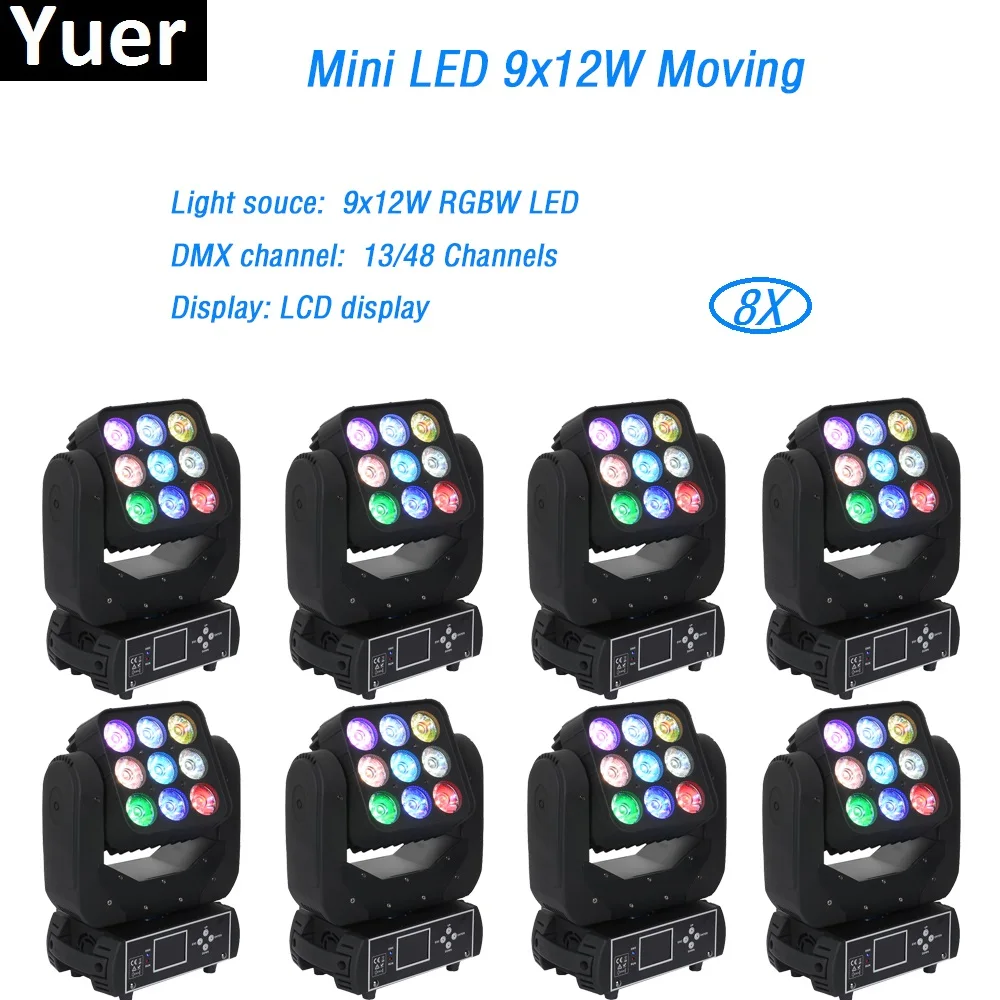 Caixa do Pacote para 9×12 Matriz de Led Feixe de Luz Conduziu a Lâmpada para Casa 8 Pçs e lote Flightcase & w Rgbw Moving Head Discoteca Palco dj Discoteca
