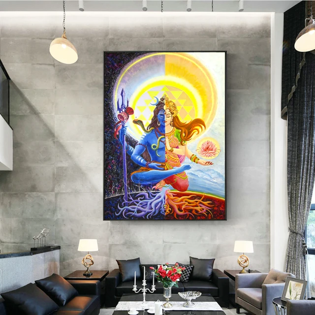 Lord Shiva Wall Posters And Prints, Hindu Gods Canvas Paintings On The