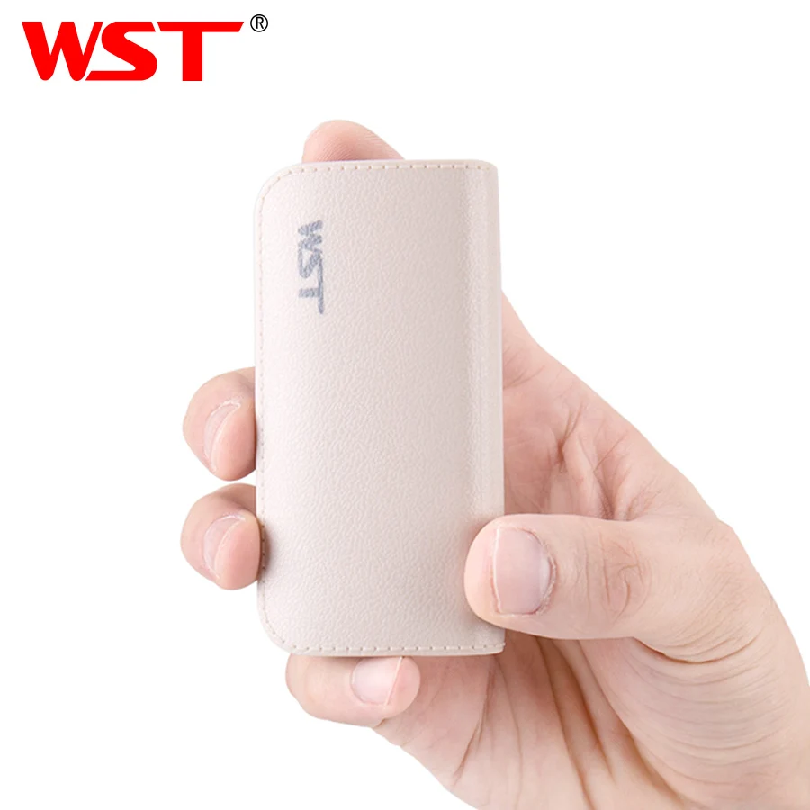 WST Portable Power Banks PoverBank Battery Pack Mobile External Battery Power Bank For iPhone 6 Samsung Phone 5200mAh Powerbank