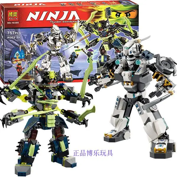 

757pcs Ninja Titan Mech Battle Zane's Mech-enstein Nya's Cave Model Building Blocks Kids Toy Bricks Ninjagoes