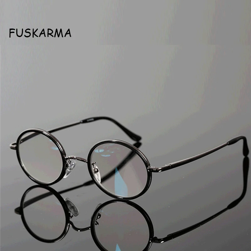 Новые очки для чтения Для мужчин Для женщин ретро круглые металлические рамки дальнозоркостью диоптрий 2,5 1,5 Винтаж Oculos de sol Gafas