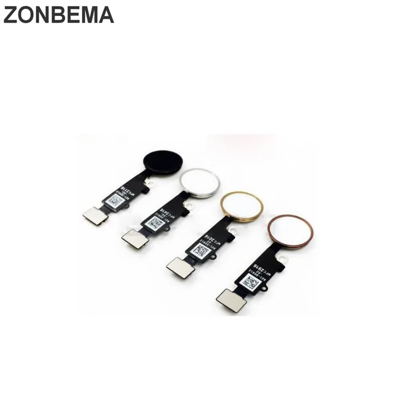 

ZONBEMA 100pcs/lot High quality Home button with Flex Cable Ribbon assembly For iPhone 7 7 Plus 4.7" 5.5" Replacement Part