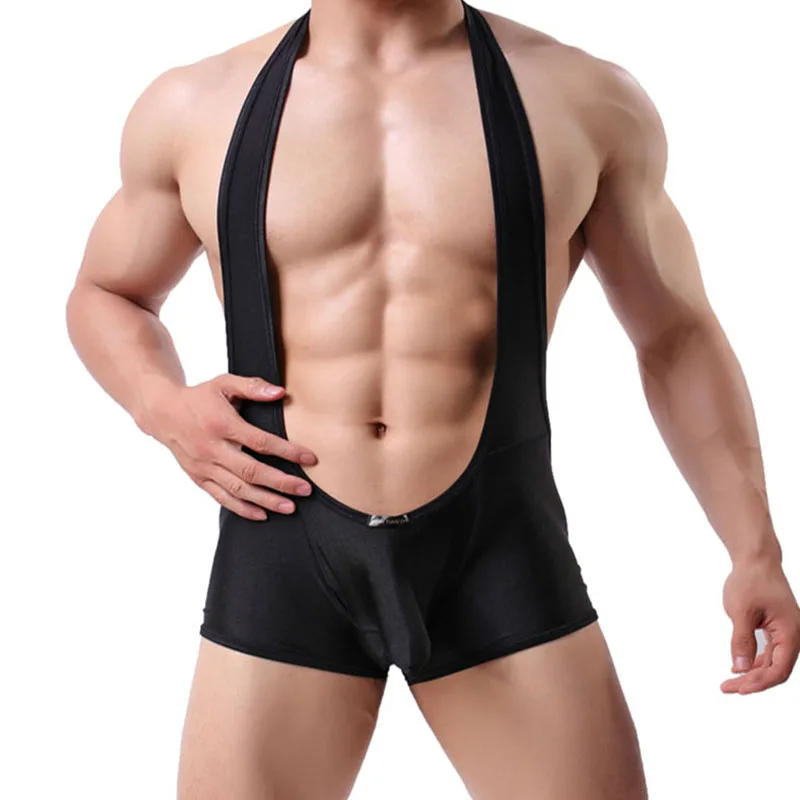 

Men's Sexy Leotard Bodysuits Body Building Shapers Tights Men Singlet Underwear Bikini One-piece Male Underwear Shapers