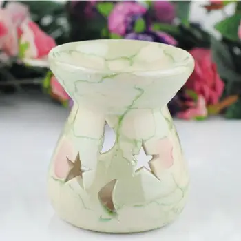 

Fashion Star & Moon Aroma Oil Burner Aromatherapy Furnace Holder Essential Incense Burner Ceramic Decoration 4pcs/lot SK091