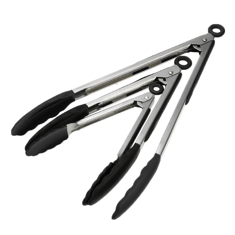

3Pcs/Set Stainless Steel Cooking Kitchen Plier Practical Cooking Serving Clip Tong Food BBQ Salad Buffet Kitchen Plier Tools