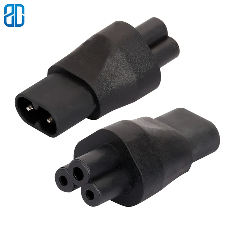 

C5-C8 IEC 320 C5 to C8 AC Adapter, IEC 3Pole Mickey Mouse Female to 2Pole Figure 8 Male Power Adapter