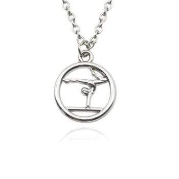 

Europe and America simple geometric round pendant necklace outdoor sports necklace clavicle chain female jewelry