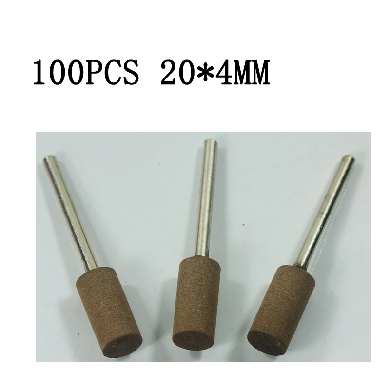 100pcs 20*4mm Grinding Head Cone Leather Buffing Wheels Polishing Set