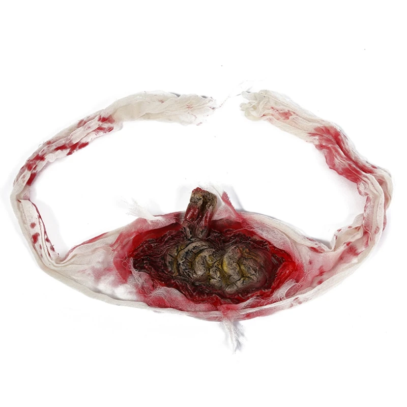 Halloween Blood Bandage for Haunted House Bar KTV Decoration Large Intestine Death Baby Waist Bandage Tricky Scary Props