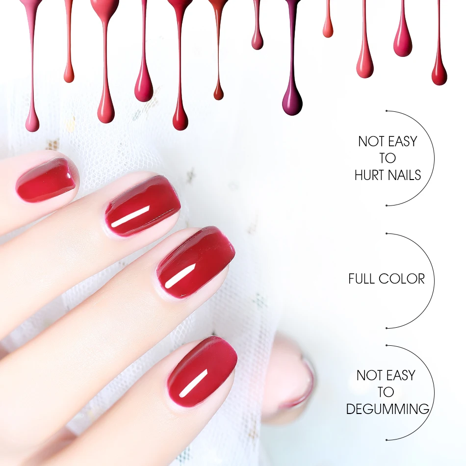 ROHWXY 15 مللي الأشعة فوق البنفسجية هلام مسمار البولندية ل جيل للأظافر محظوظ مسمار الفن ورنيش أعلى قاعدة معطف شبه الدائم هلام الطلاء ل جيل للأظاف...