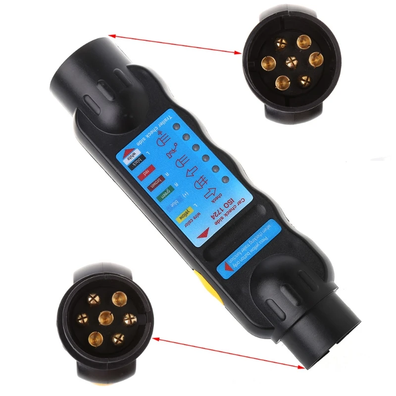 مقطورة سيارة قافلة 7 دبوس سحب سحب مصباح بار الأسلاك جهاز فحص الدائرة الكهربائية التوصيل المقبس