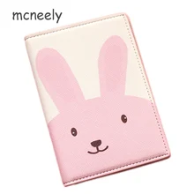 Mcneely Розовый Кролик Обложка для паспорта Милые Дети Путешествия Обложка для паспорта милые девушки кредитный держатель для карт приз подарок для детей 1 шт