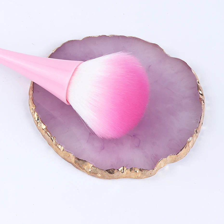 1pcs Cleaning Nail Brush Rose Gold Soft Brushes Nail Glitter Powder Dust Remover Acrylic High Quality Manicure Makeup Tool LY949 (4)
