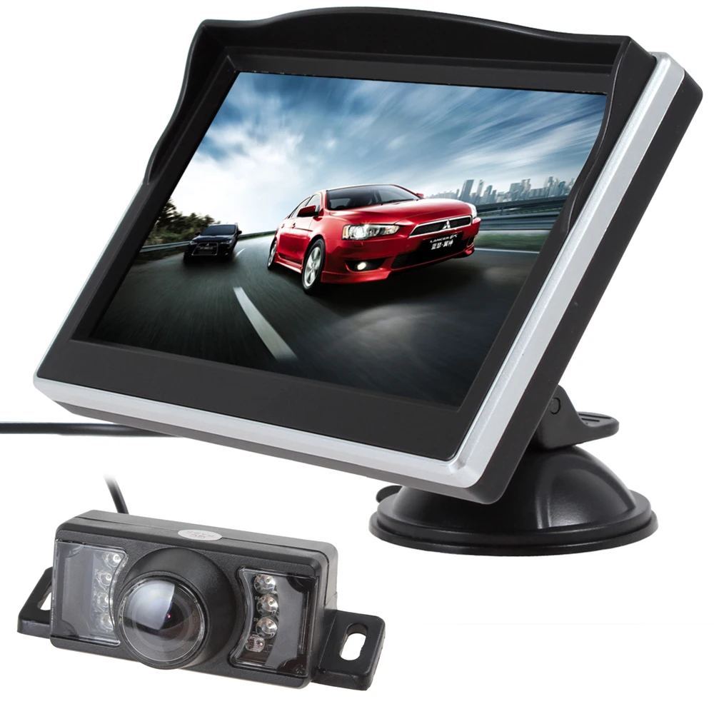 Prix pour 5 Pouce TFT HD Numérique LCD Écran 480x272 Couleur De Voiture Arrière View Monitor + 7 IR Lumières imperméable à L'eau 170 Degrés Vue Arrière de Voiture Caméra Prix pour 5 Pouce TFT HD Numérique LCD Écran 480x272 Couleur De Voiture Arrière View Monitor + 7 IR Lumières imperméable à L'eau 170 Degrés Vue Arrière de Voiture Caméra