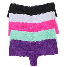Lace Women Sexy Panties Low Waist Hollow Transparent Panties Underwear Seamless G String Thongs S M L XL 2XL Lace Women Sexy Panties Low Waist Hollow Transparent Panties Underwear Seamless G String Thongs S M L XL 2XL