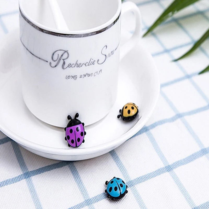 6pcs DIY   Mini Ladybug Fridge Magnet Stickers Decal Home Cabinets Decor